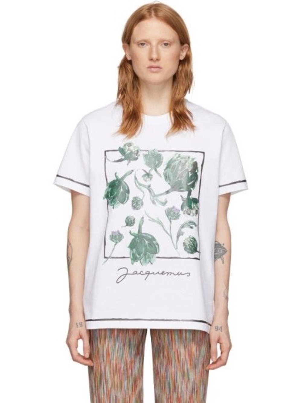 Jacquemus
White Artichoke Print "Le T-Shirt Mala" Logo T-Shirt